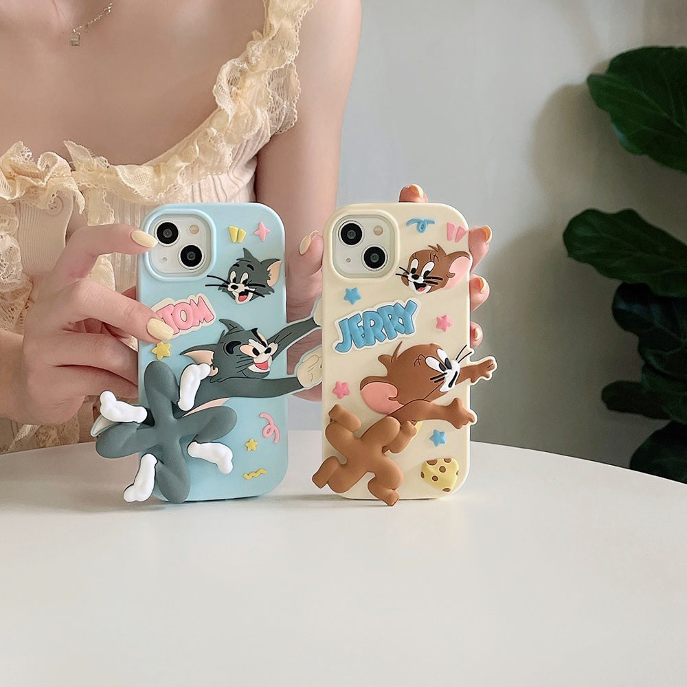 3D Cartoon Mouse Fidget Spinner Playing Game Running Case